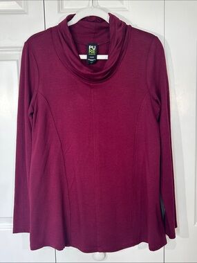PURE Essence Burgundy Cowl Neck Tunic